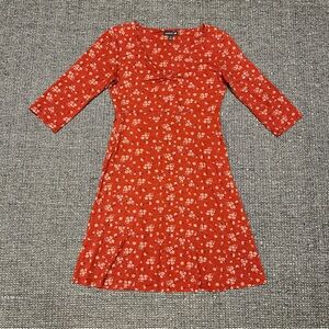 Toad&Co Rosalinda Floral Print 3/4 Sleeve Knit Dress
